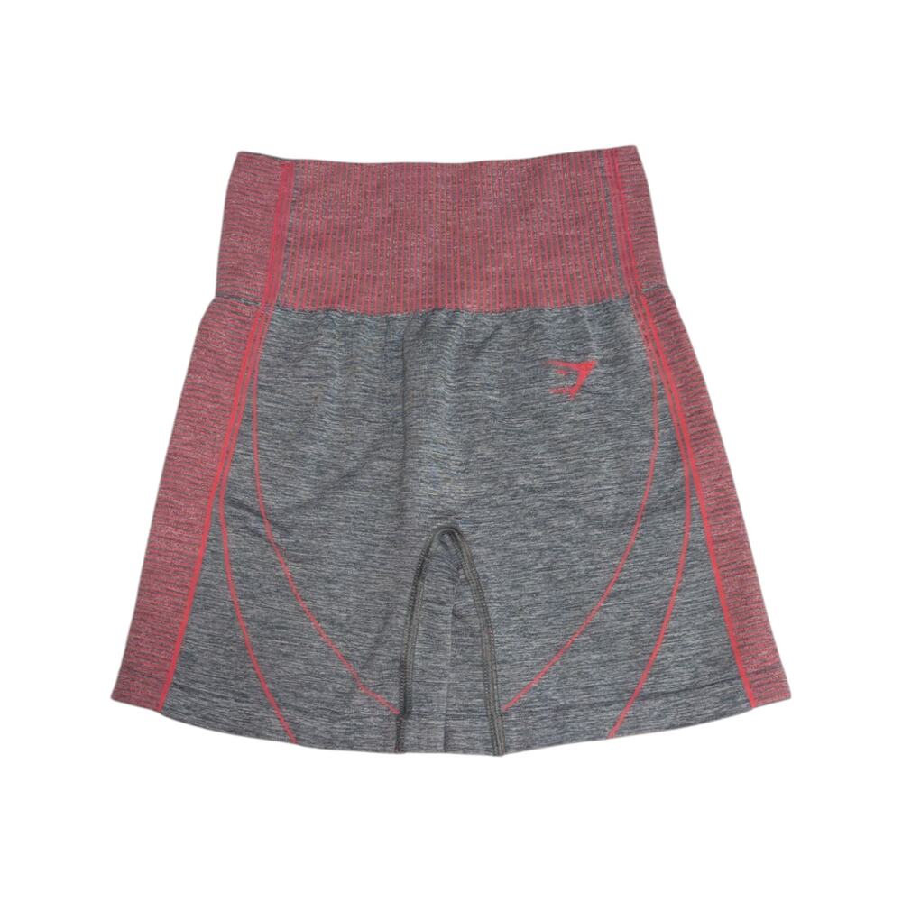 Gymshark Hyper Amplify Seamless Shorts Gray Pink Workout Womens X-Small